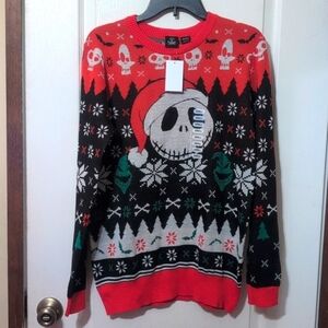 Disney Nightmare Before Christmas Holiday Sweater Jack Skellington Oogie Boogie